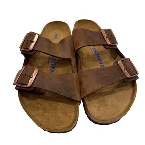 Birkenstock Arizona Habana Soft Footbed sz US W 10-10.5 M 8-8.5 EU 41 N NEW